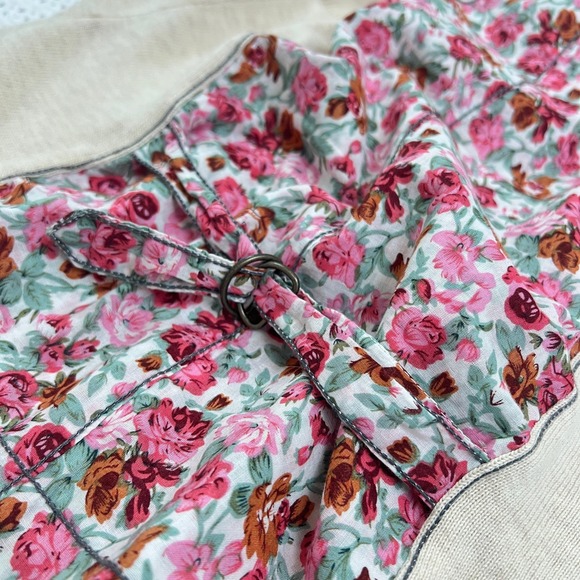 Chelsea Violet Vest Milkmaid Babydoll Crop Floral Striped Back Knit Sweater Twee - Picture 11 of 11